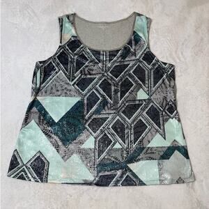Coldwater Creek Womens Ladies Tank Top Blouse with Sequins  Size 1X 18
